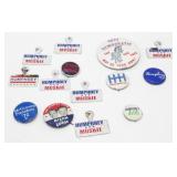 14 Vintage Political Campaign Pinback & Clip-On