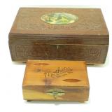 * 2 Cedar Trinket Boxes