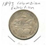 1893 Columbian Exposition Silver Half Dollar