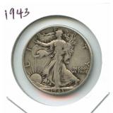 1943 Walking Liberty Silver Half Dollar