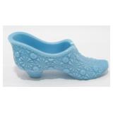* Vintage Blue Slag Glass Shoe ï¿½Daisy and Buttonï¿½