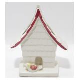 * Vintage 1940ï¿½s Pottery Birdhouse Wall Pocket -