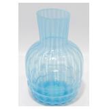 * Vintage 1950ï¿½s Fenton Blue Opal Carafe Vase -