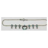 12" Necklace with Turquoise Stones