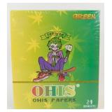 NEW/SEALED Case of OHIS Green Tobacco Rolling
