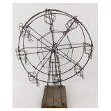 * Vintage Folk Art Ferris Wheel - Spins w/ Hand