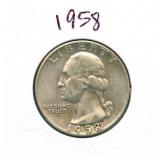 1958 Washington Silver Quarter
