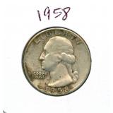 1958 Washington Silver Quarter