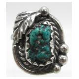 Vintage Navajo Sterling Silver and Rough