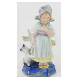 * Antique 1902 Porcelain Figural Vase - Girl with