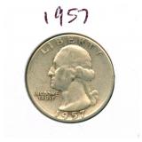 1957 Washington Silver Quarter