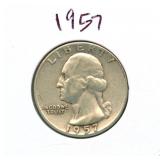 1957 Washington Silver Quarter