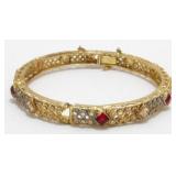 Kundan Kada Jeweled Bangle Bracelet - Includes