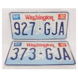 (2) Washington License Plates