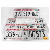 (11) Wisconsin License Plates - 3 Complete Sets