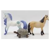 Schleich Unicorn, Turtle & Horse