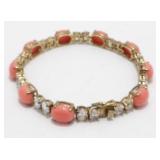 Vintage Sterling Silver with Vermeil Finish Coral