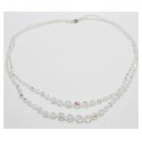 Vintage 1950s Sterling Silver Clasp Crystal