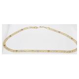 18K Gold-Filled Tri-Color Arrowhead Pattern