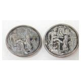 Vintage Denmark Sterling Plated Clip-On Earrings