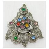 Vintage Little Nemo Multi-Color Rhinestone Floral