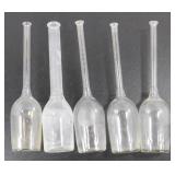 * 5 Vintage Medical Vials Beakers
