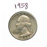 1958 Washington Silver Quarter
