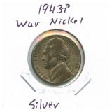 1943-P Silver War Nickel