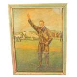 Charles Lindbergh Pilot Painting Portrait Print
