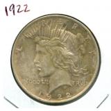 1922 Peace Silver Dollar