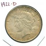 1922-D Peace Silver Dollar