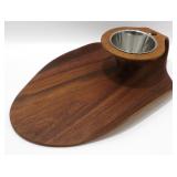 * Mid-Century Modern Teak Wood Rainbow Wood