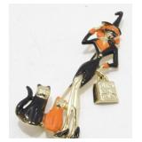 Vintage 1980s Halloween Brooch - Swinging