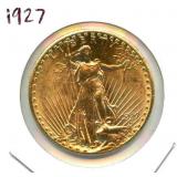 1927 Saint Gaudens $20 Gold Double Eagle