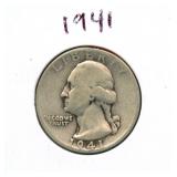 1941 Washington Silver Quarter
