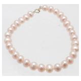 10K Yellow Gold Clasp and Pink Cultured Pearl