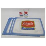 * Vintage Schmidt Beer 15 Placemats plus 2