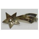 Vintage Sterling Silver Shooting Star Pin
