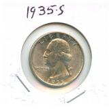 1935-S Washington Silver Quarter