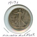 1917-S Walking Liberty Silver Half Dollar -