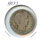 1903-S Barber Silver Half Dollar