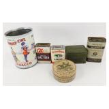 Group of 6 Old Advertising Tins - Great Group in