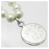Sterling Silver Monogrammed Disc and Clasps on