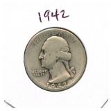 1942 Washington Silver Quarter