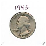 1943 Washington Silver Quarter