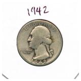 1942 Washington Silver Quarter