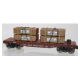 Milwaukee Road O-Gauge Flatcar with Wooden Crates
