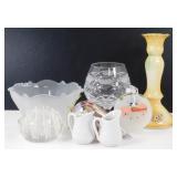 * Glass Items: Frosted Candy Dish, Cocktail