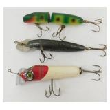 3 Vintage Lures: South Bend Dive-O-Reno, Makinen