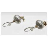 Sterling Silver Pierced Earrings - 6.09 Grams